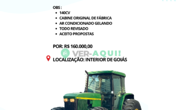 Trator, John Deere 7505 4×4